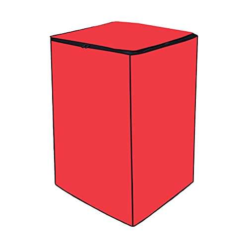 Star Weaves Washing Machine Cover for Fully Automatic Top Load LG T72CMG22P 6.2Kg Model - Waterproof & Dustproof Cover, Red 4