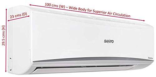 Sanyo 2 Ton 3 Star Dual Inverter Split AC (Copper, PM 2.5 Filter, 2020 Model, SI/SO-20T3SCIC White) 6