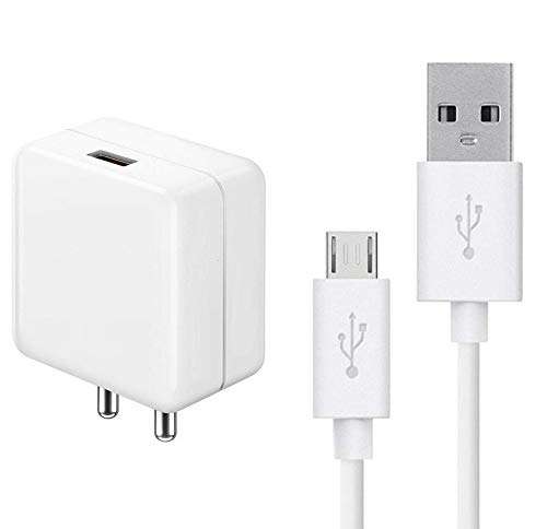 Fast Charger for Samsung Galaxy J7 Prime/ Samsung J7 ( J 7) Prime Charger Adapter Original Like Charger Qualcomm QC 3.0 Quick Charge Adaptive Fast Charging, Rapid, Dash, VOOC, AFC Charger, Fast Hi Speed Power Wall Battery Charger with 1 Meter Micro USB Data Cable(3.0 Amp,DASH, White) 3