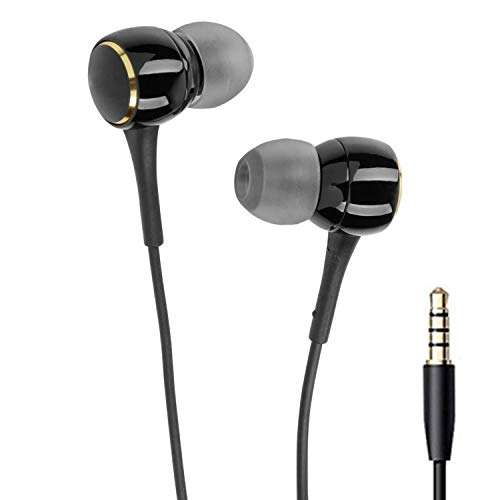 ShopMagics In-Ear Headphones Earphones for Google Pixel 3A / 3 A, Google Pixel 3A XL / 3 A XL, Google Pixel 4A / 4 A, Google Pixel 4A XL / 4 A XL, Google Pixel, Google Pixel XL Earphone Original Like Wired Stereo Deep Bass Head Hands-free Headset Earbud With Built in-line Mic, Call Answer/End Button, Music 3.5mm Aux Audio Jack (R5, Black) 2