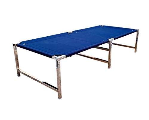 Dagali Single Folding Stainless Steel Sleeping Bed for Home, Camping, Picnic, Outdoor Foldable khatlo Farm Travelling (Set of 1 pcs) 2