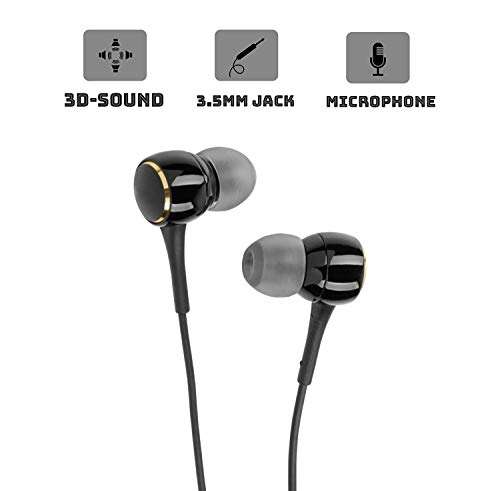 ShopMagics In-Ear Headphones Earphones for Google Pixel 3A / 3 A, Google Pixel 3A XL / 3 A XL, Google Pixel 4A / 4 A, Google Pixel 4A XL / 4 A XL, Google Pixel, Google Pixel XL Earphone Original Like Wired Stereo Deep Bass Head Hands-free Headset Earbud With Built in-line Mic, Call Answer/End Button, Music 3.5mm Aux Audio Jack (R5, Black) 5