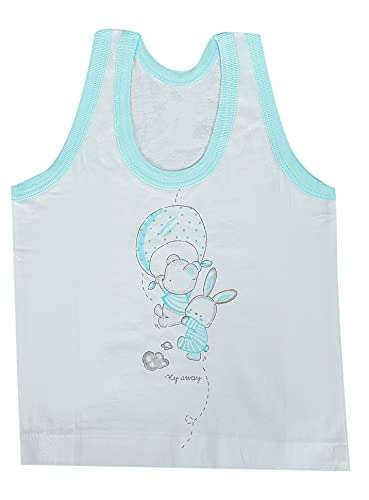 GURU KRIPA BABY PRODUCTS Kids Vest Infants Sando Unisex Sleeveless Regular Fit Undershirts for Boys Girls Hosiery Inner for Baby Cotton Inner Wear Sando Unisex Baby Vest 6-12 Month Pack of 6 White 3