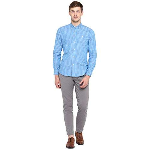 Red Tape Men's Striped Regular fit Casual Shirt (RSF8784A_Blue_XXL 3