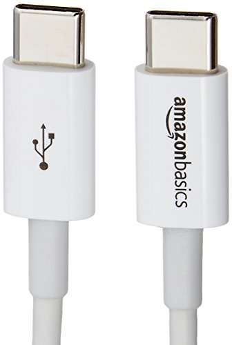 AmazonBasics USB Type-C to USB Type-C 2.0 Fast Charging Cable for Smartphone, Laptop - 6 Feet (1.8 Meters), White 3