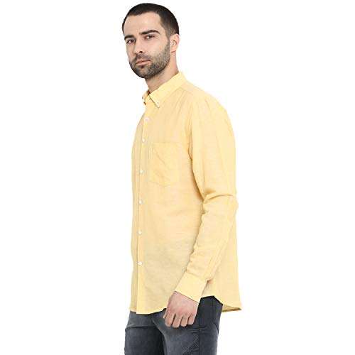 Red Tape Men's Solid Regular fit Casual Shirt (RSF8769_Yellow_M 3