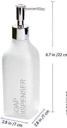 VDHJA� Ceramic Liquid Soap Dispenser for Bathroom & Toilet Sink, 450 ml(Glass) 6