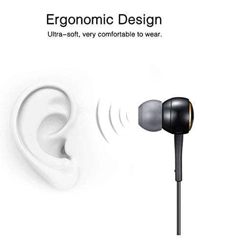 ShopMagics In-Ear Headphones Earphones for Google Pixel 3A / 3 A, Google Pixel 3A XL / 3 A XL, Google Pixel 4A / 4 A, Google Pixel 4A XL / 4 A XL, Google Pixel, Google Pixel XL Earphone Original Like Wired Stereo Deep Bass Head Hands-free Headset Earbud With Built in-line Mic, Call Answer/End Button, Music 3.5mm Aux Audio Jack (R5, Black) 3