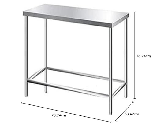 DG DEXAGLOBAL Beauty Stainless Steel Heavy Table 31"x23"x31" Inches LxBxH 3
