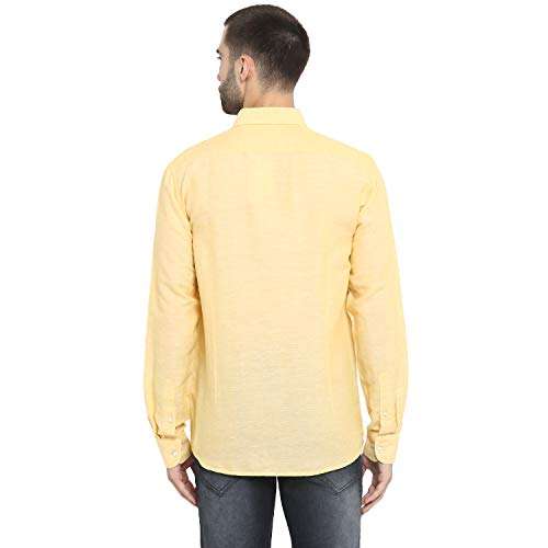 Red Tape Men's Solid Regular fit Casual Shirt (RSF8769_Yellow_M 5