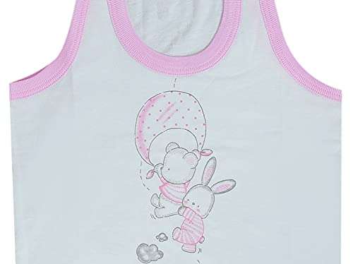 GURU KRIPA BABY PRODUCTS Kids Vest Infants Sando Unisex Sleeveless Regular Fit Undershirts for Boys Girls Hosiery Inner for Baby Cotton Inner Wear Sando Unisex Baby Vest 6-12 Month Pack of 6 White 5
