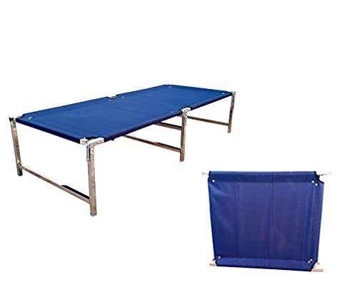 Dagali Single Folding Stainless Steel Sleeping Bed for Home, Camping, Picnic, Outdoor Foldable khatlo Farm Travelling (Set of 1 pcs) 3