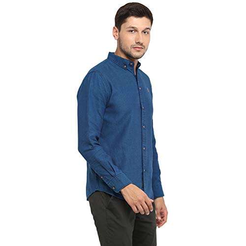Red Tape Men's Solid Regular fit Casual Shirt (RSF9144A_Turquoise S) 4