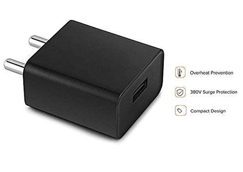 Brandshub Type C Charger Compatible with Xiaomi Redmi 8A Dual Charger Original Mobile Charger Power Adapter Fast Hi Speed Travel Charger with 1 M USB Type C USB Charging Data Cable CPB - Black 4
