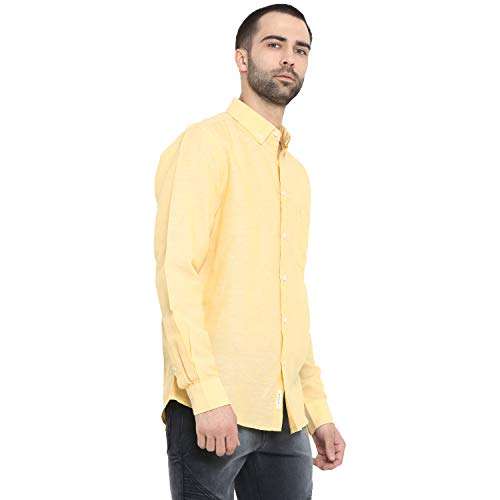 Red Tape Men's Solid Regular fit Casual Shirt (RSF8769_Yellow_M 4