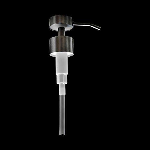 HONJAN Hand Dish Soap Dispenser,18oz Clear Square Acrylic Soap Dispenser with 18/8(304) Stainless Steel Pump 6