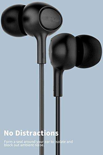Sachdeal Earphone For Oppo R819 Universal Earphones Headphone Handsfree Headset Music with 3.5mm Jack Hi-Fi Gaming Sound Music Wired in-line 10mm Powerful Extra Bass Driver and HD Stereo Audio Sound with Mic Volume Control Passive Noise Cancelling Dynamic Ergonomic & Secure-fit Original Best High Sound Quality Earphone R50 A- Black 5
