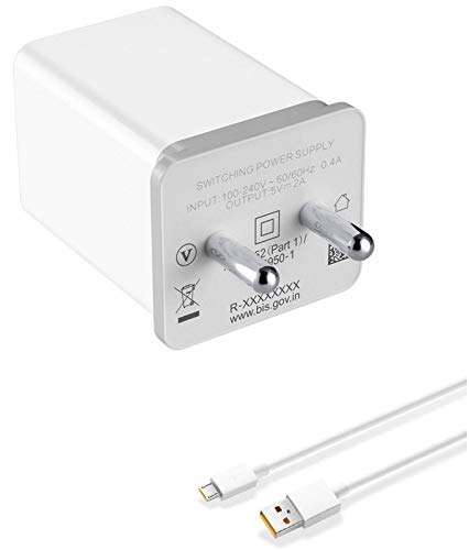 Fast Charger for Coolpad Note 5 Lite / Coolpad Note5 Lite Charger Original Adapter Like Mobile Charger | Power Adapter | Wall Charger | Fast Charger | Android Smartphone Charger | With 1 Meter Micro USB Cable Charging Cable Data Cable (2.4 Amp,CC-OPPO, WHITE) 4