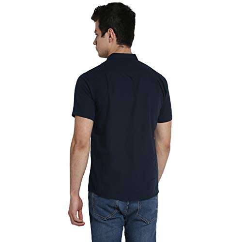 Red Tape Men's Solid Regular fit Casual Shirt (RHS0514_Navy_XL 6
