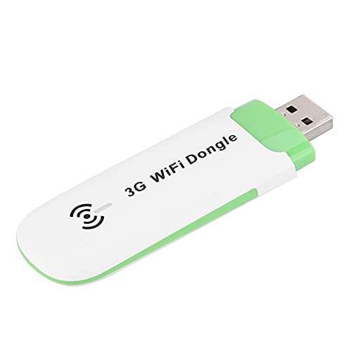 USB 3G WiFi Modem, 3G Mobile Router, USB Dongle Wireless Network Card Portable WiFi Modem WiFi Hotspot WCDMA 14.4Mbps, USB WiFi Dongle Adapter(White) 6