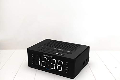 Emerson SmartSet Alarm Clock Radio with Bluetooth Speaker, Charging Station with 2 USB Ports for Iphone/Ipad/Ipod/Android and Tablets, ER100102 4