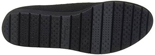 Skechers Modern Comfort Women's Cleo Flex Wedge-Spellbound Ballet Flat, Black/Black, 5 5