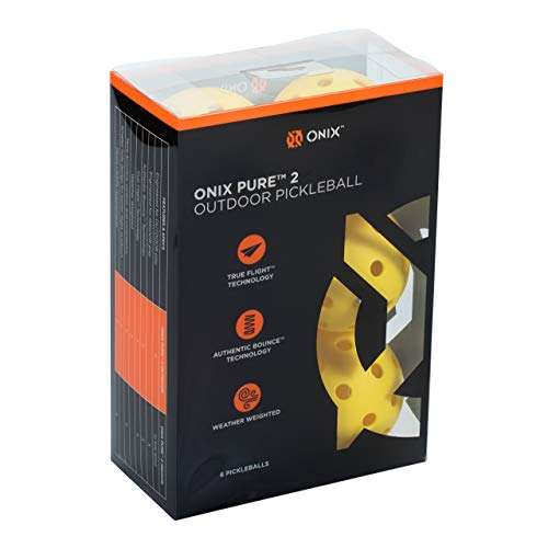 Onix Pure 2 Outdoor Pickleball Balls (8-Pack), Yellow, 8-Pack 6