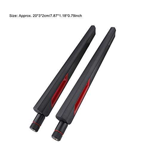 WiFi Antenna, 2PCS 8DBi Dual Band WiFi Router 2.4GHz-5.8GHz Mini PCI-E Wireless Network Card Connect Cable RP-SMA Male Connector Omnidirectional AC-88U Network Antenna 6
