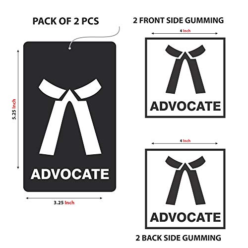 Anne Print Solutions® Advocate Car Hanging Dangler for Car | Advocate Sticker for Bike | Advocate Stickers for Car with Front Side Gumming Combo Pack of 6 Pcs 3