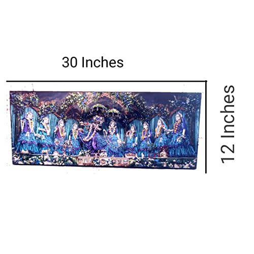 Iskcon Mayapur Radha Madhav Asta sakhi Photo Frame Size 12/30 Inches 3