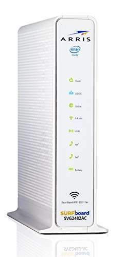 ARRIS SURFboard SVG2482AC DOCSIS 3.0 Cable Modem & AC2350 Wi-Fi Router | Comcast Xfinity Internet & Voice | Four 1 Gbps Ports | 2 Telephony Ports for Digital Voice | Up to 800 Mbps | 2 Year Warranty 5