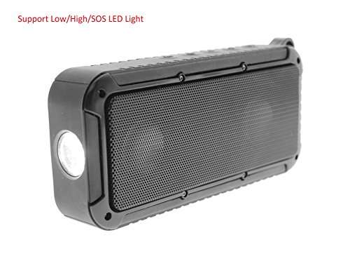 Portable Bike Speaker - Outdoor Bluetooth Wireless Lighted Bicycle Speaker - Hiking, Camping - IP67 Water Proof, Shock Proof, Dust Proof with Light/Strobe and Mount 3