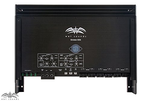 Wet Sounds Sinister SDX6 6-Channel Amplifier & Stinger 3-Meter 4-Gauge Amplifier Wiring Kit w/RCAs 4