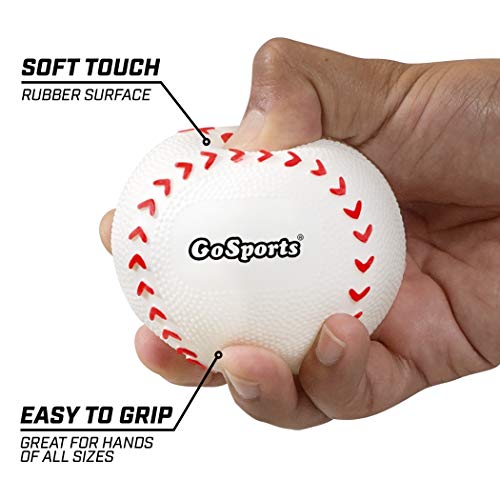 GoSports Rubber Baseball 12 Pack for Kids - Soft & Safe Inflatable Design with Pump - Great for Throwing, Catching and Batting Practice for Beginners, White 3
