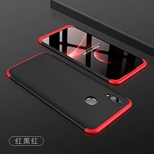 New Breed 360 Degree Protection Hybrid Hard Bumper Back Case Cover for Vivo 9 (Black & Red) 4