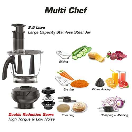 Vidiem MG 616 A Tusker ADC 750 Watts Mixer Grinder with 4 Jars Kitchen Appliances 4