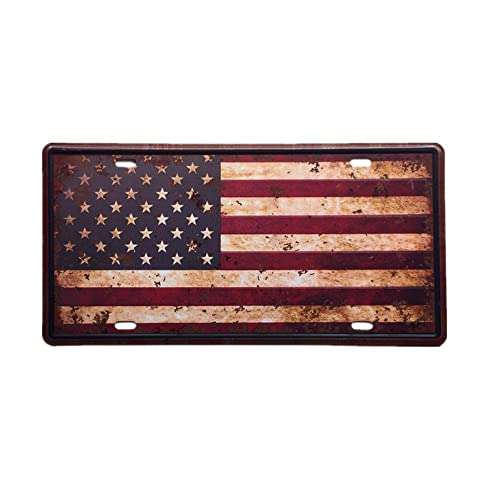 Excluzo Metal Tin Sign Plaque Cafe Home Wall Decor Art Poster Sheet American Flag 2