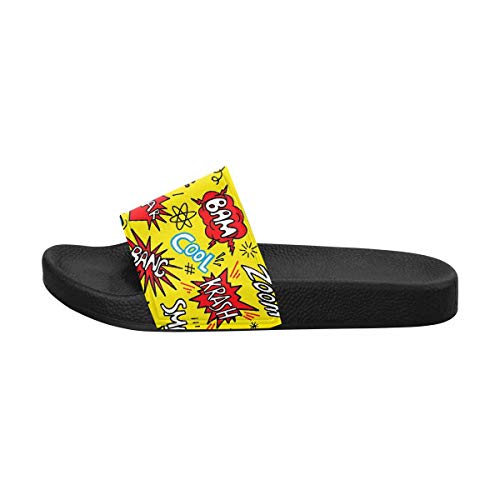 INTERESTPRINT Women's Outdoor Casual Comfortable Sandals 7.5 B(M) US Cute Comic Superhero 5