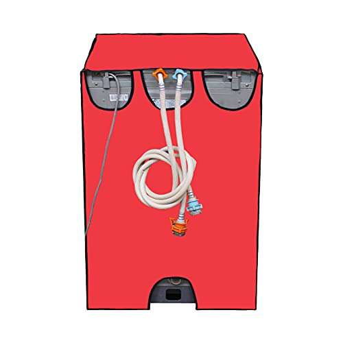 Star Weaves Washing Machine Cover for Fully Automatic Top Load LG T72CMG22P 6.2Kg Model - Waterproof & Dustproof Cover, Red 3
