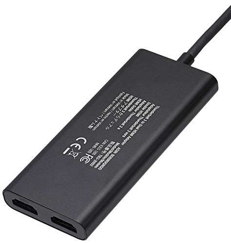 Amazon Basics Thunderbolt 3 to Dual HDMI Adapter (Thunderbolt Certified), 4K@60Hz for iMac, iPad Pro, PC, Laptops 5