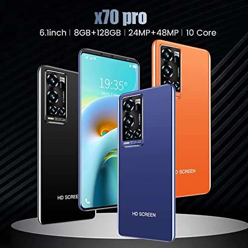 X70 Pro Smartphone LED Screen 6.1 Inch HD Android 10.0 Phone Smartphone,B 3