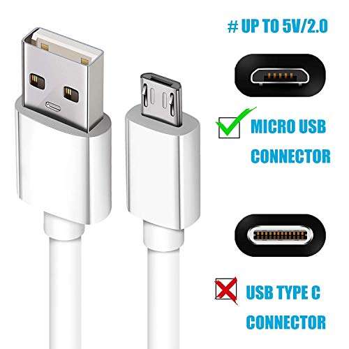 Fast Charging & Data Sync Cable For ZTE Blade Apex 3 USB Cable Original Data Cable Micro USB Fast Charging Cable Sync Cable Quick Charge Cable Speed Upto 3.1Amp High Speed Data Transfer Cable V8 Cable with 1.2m (3.9 ft.) - White 4