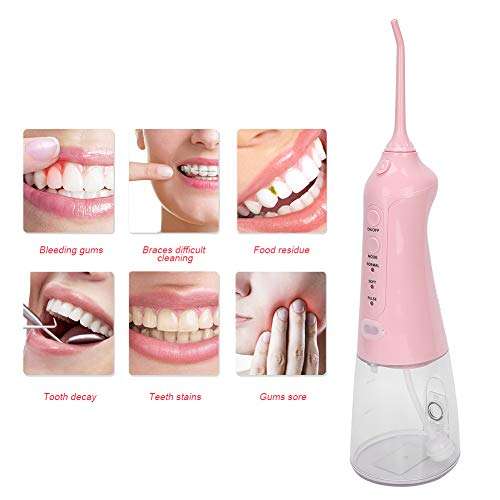 Water Flosser Professional Cordless Dental Oral Irrigator - Portable and Rechargeable IPX7 Waterproof Water Flosser with Cleanable Water Tank for Home and Travel, Braces & Bridges Care 3