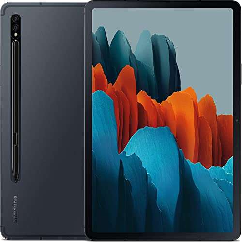 Samsung Electronics Galaxy Tab S7 Wi-Fi, 256 GB Protective Bundle | with Tab S7 Book Cover Plus SETPOT Tempered Glass HD Screen Protector, Clean Wipes, and Microfiber Cloth in Mystic Black 3