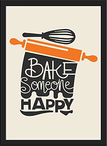 SC CREATIVES Set of 4 Bakery Cooking Quotes Framed Art Prints Painting with Plexi Glass 12 x 9 Inches Wall Art Gift Posters for Wall Decor Wall Hangings - Black Frame | Ready To Hang 6
