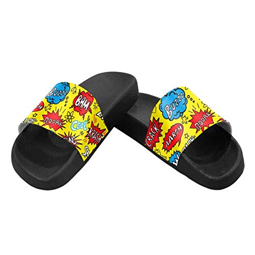 INTERESTPRINT Women's Outdoor Casual Comfortable Sandals 7.5 B(M) US Cute Comic Superhero 4