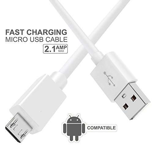 Fast Charging & Data Sync Cable For ZTE Blade Apex 3 USB Cable Original Data Cable Micro USB Fast Charging Cable Sync Cable Quick Charge Cable Speed Upto 3.1Amp High Speed Data Transfer Cable V8 Cable with 1.2m (3.9 ft.) - White 6