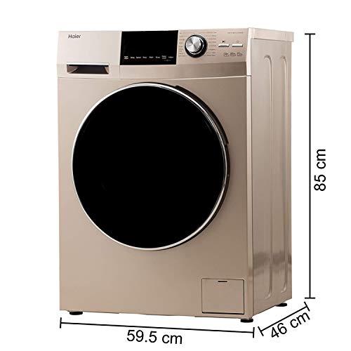 Haier 7.5 kg Inverter Fully-Automatic Front Loading Washing Machine (HW75-BD12756NZP, Golden) 4