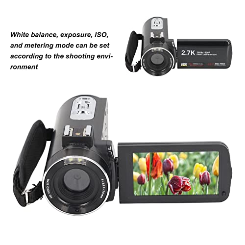 2.7K HD DV Camera, 3 Inch IPS Color Touch Screen Digital Camera, Anti Shake Zoom HD Camera, Remote Control 30MP Video Camera, Support Face Detection for Home Outdoor Picnic Camping 6