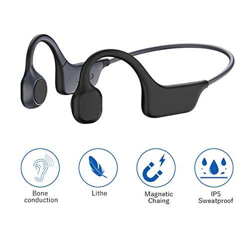 Bone Conduction Headphones, Open-Ear Wireless Sports Headsets Bluetooth 5.0 Light Weight Bone Conduction Headphones for Sports. 3